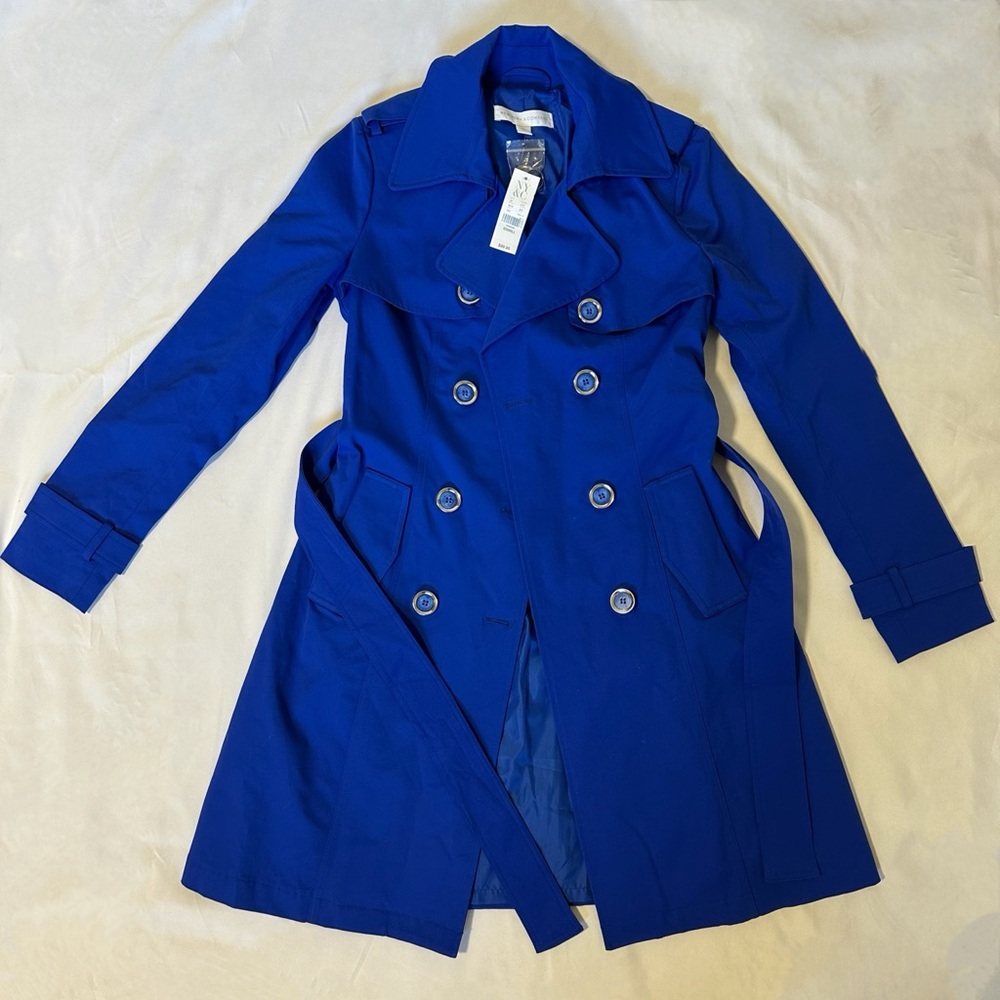 New York & Company - xs - blue trench coat - NWT